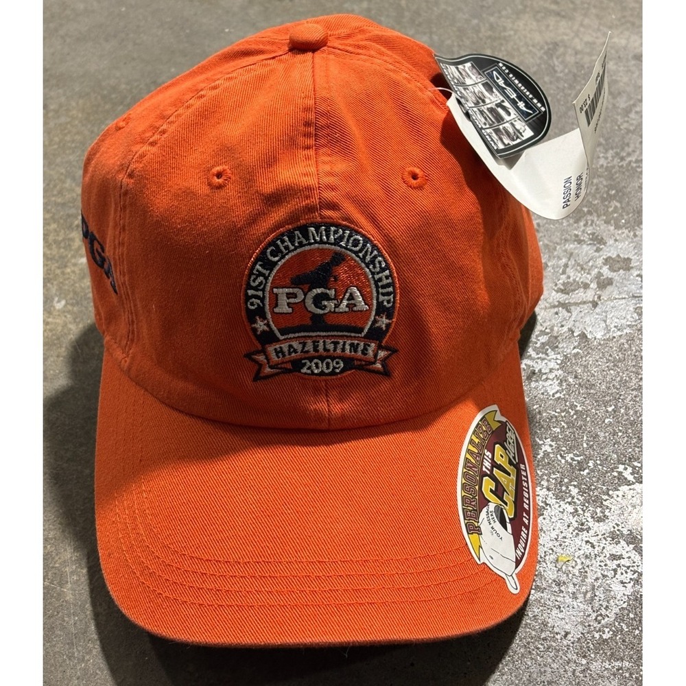 PGA 91st Championship Hazeltine 2009 Orange Hat NEW w/ Tags Extreme Fit